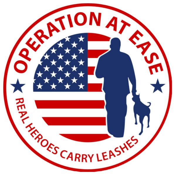 Operation At Ease Logo with the tagline Real Heroes Carry Leashes