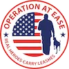 Operation At Ease Logo with the tagline Real Heroes Carry Leashes